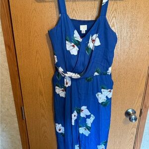 a new day Blue and White Floral Maxi Dress